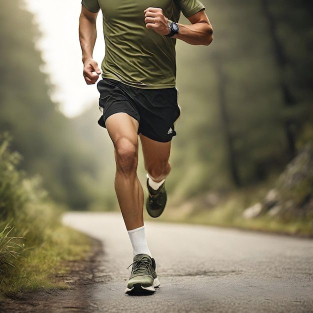 Runner in motion