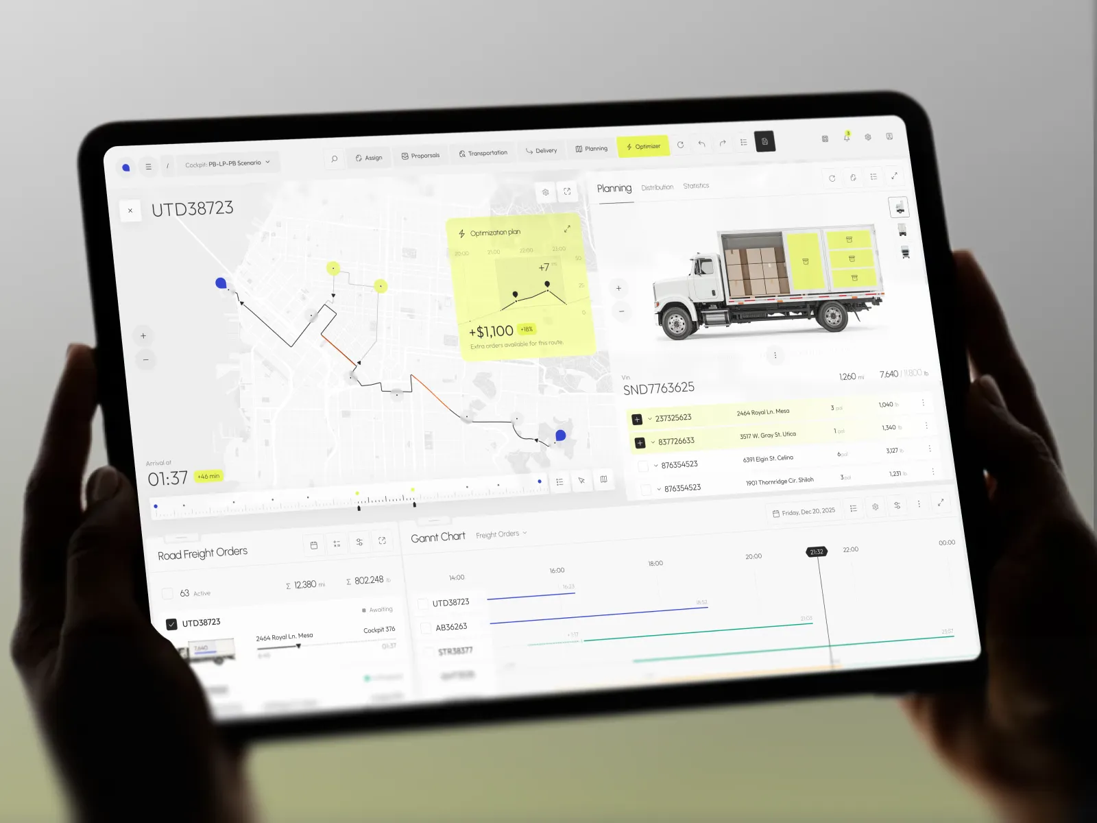 Logistics dashboard app